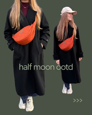 half moon ootd 🧡 #halfmoonbag #crossbodybag #madeinczech #madeinczech #slowfashion #jejichdilna